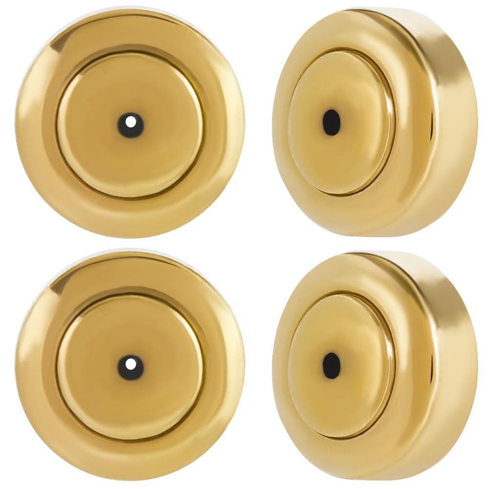 Beebeecraft 1 Box 6Pcs Earring Backs 18K Gold Plated 304 Stainless Steel Flat Round Ear Nuts Replacements Backings (Hole: 0.8mm/0.03inch)