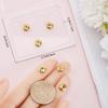 Beebeecraft 1 Box 6Pcs Earring Backs 18K Gold Plated 304 Stainless Steel Flat Round Ear Nuts Replacements Backings (Hole: 0.8mm/0.03inch) view 3