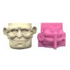 YOUNAFEN 3D DIY Flower Pots Mold Silicone Concrete Mold Strange Face Shape Silicone Vase Mold for Crafting Concrete Flowerpot view 4