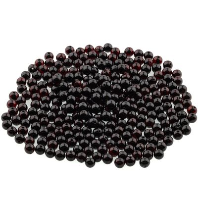 Amber Round Beads Polished 100% Natural Baltic Stone 5mm Loose with Drilled Holes for Crafting Beading and Jewelry Making - Amber Culture