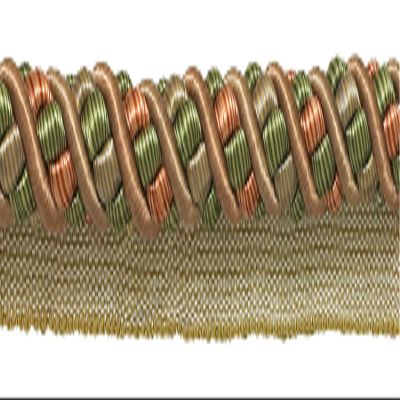 DCOPRO 7/16" (1cm) Large Shiny Decorative Decorative Twisted Rope Cord with Lip | Cord Trim # 0716BL, Olive Beige Brown #5615 (Light Brown, Dark Beige, Olive Green) Sold by The Yard (36"/3 ft/0.9m)