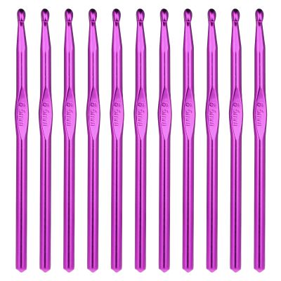 Abeillo 12 PCS 6.5 mm Crochet Hook, US Size K/10.5 Crochet Hooks Aluminum Knitting Needles for Yarn Craft, Crochet Needles