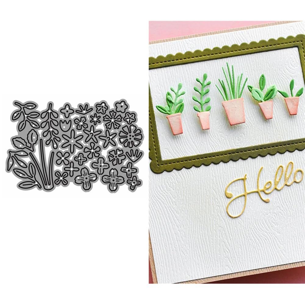 Flower Die Cuts for Card Making, Leaves Metal Cutting Dies for Paper Scrapbooking, DIY Stencils for Album Party Wedding Festivals Decoration