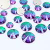 JINJIAO Sew On Rhinestone,Round Shape Flatback Sew On Crystal Mixed Size Sewing Gems with Holes for Clothes Shoes Costume Garment DIY CraftsGreen view 4