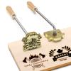 Custom Branding Iron for Wood, Personalized Logo Metal Branding Iron for Wood, Wood Burning Stamp for Leather Meat, Handcrafted Design, Durable, Flame Heated view 1