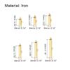 uxcell 120Pcs Slide on End Clasps, 10/13/16/20/25/30mm Tube Ball Bead Slider Crimp Ends for Multi-Strand DIY Craft Making, Gold Tone view 2