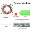 2Pcs DIY Hanging Diamond Garland Pendant Special Shaped Crystal Diamond Art Painting Ornament Single Sided Diamond Wreath for Window Home Garden Wall Door Decor-Flower02 view 4