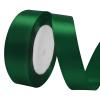 Lrybbon Forest Green Satin Ribbon 1 Inch x 25 Yards Solid Fabric Polyester Satin Ribbon for Gift Wrapping Art Craft Flower Bouquet Hair Bows Making Wedding Party Decoration Sewing Projects view 1