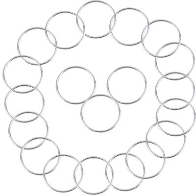 20Pcs Macrame Hoops Ring, BetterJonny 2 Inch Metal Craft Rings Hoops Silver Dream Catcher Rings Wreath Hoop Rings for Home Decorations DIY Crafts and Wall Hanging Crafts