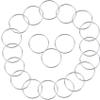 20Pcs Macrame Hoops Ring, BetterJonny 2 Inch Metal Craft Rings Hoops Silver Dream Catcher Rings Wreath Hoop Rings for Home Decorations DIY Crafts and Wall Hanging Crafts view 1