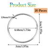 20Pcs Macrame Hoops Ring, BetterJonny 2 Inch Metal Craft Rings Hoops Silver Dream Catcher Rings Wreath Hoop Rings for Home Decorations DIY Crafts and Wall Hanging Crafts view 2