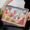 NineTribe Basics 15Pcs DIY Diamond Serving Tray Rectangular Upgrade Increase Breakfast Tray with Handles Handmade Diamond Art Painting Wooden Tray Dinner Plate for Coffee Living Room Home Organizer view 2
