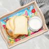 NineTribe Basics 15Pcs DIY Diamond Serving Tray Rectangular Upgrade Increase Breakfast Tray with Handles Handmade Diamond Art Painting Wooden Tray Dinner Plate for Coffee Living Room Home Organizer view 4