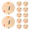 LALAFINA Wooden Beads Faces 20pcs Wooden Craft Beads for Diy Jewelry Bracelets Necklaces view 1