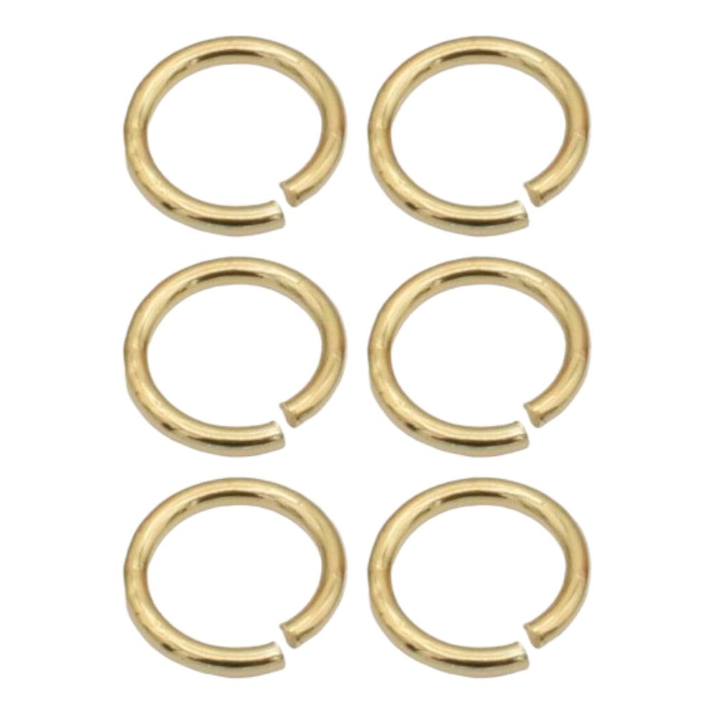 NineTribe Basics 14K Gold Filled EP Open Jump Ring (GF7003DH-6 PCs-4mm), GF7000
