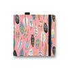 5x5 Handy Portable Handmade Cloth Fabric Hardcover Sewing Binding Travel WaterSketchbooks Watercolor Paper 140LB/300gsm 20Sheets/40Pages Journal Mixed Media Pad Notebook Pink Feather view 1