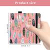 5x5 Handy Portable Handmade Cloth Fabric Hardcover Sewing Binding Travel WaterSketchbooks Watercolor Paper 140LB/300gsm 20Sheets/40Pages Journal Mixed Media Pad Notebook Pink Feather view 2