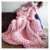 YMXHYC Giant Yarn Super Thick Felt Wool Roving Yarn Cheap Wool Chunky Yarn DIY Knitting Blanket Spin Yarn Hand-Knitted Supplies Chunky Giant Yarn(Blue) view 4
