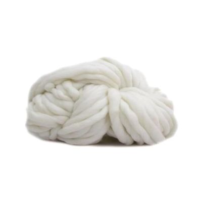 YMXHYC Giant Yarn Super Thick Felt Wool Roving Yarn Cheap Wool Chunky Yarn DIY Knitting Blanket Spin Yarn Hand-Knitted Supplies Chunky Giant Yarn(White)