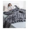 YMXHYC Giant Yarn Super Thick Felt Wool Roving Yarn Cheap Wool Chunky Yarn DIY Knitting Blanket Spin Yarn Hand-Knitted Supplies Chunky Giant Yarn(White) view 3