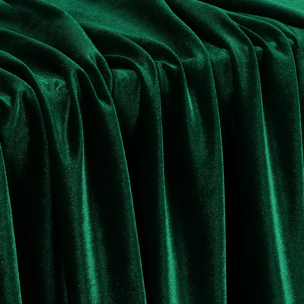 KKJIAF Hunter Green Stretch Velvet Fabric 60 Inch Wide, 2 Yard Soft Stretchy Fabric for Sewing Clothes, Apparel, Costume, Crafts - 90% Polyester 10% Spandex
