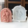Xidmold Arch Shape Candle Mold, Nativity Scene Silicone Mold for Fondant, Chocolate, Soy Wax Candle, Sculpture, Gypsum, Epoxy Resin Casting, Religious Decor (C) view 2