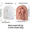 Xidmold Arch Shape Candle Mold, Nativity Scene Silicone Mold for Fondant, Chocolate, Soy Wax Candle, Sculpture, Gypsum, Epoxy Resin Casting, Religious Decor (C) view 3
