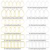 Oubaka 192pcs Earring Hoop Jewelry Making, 3 Shapes Earrings Beading Hoop Bulk Hypoallergenic Square Teardrop Round Earring Findings for DIY Crafts Accessories Supplies (Gold&Silver) view 2