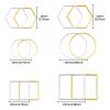 Oubaka 192pcs Earring Hoop Jewelry Making, 3 Shapes Earrings Beading Hoop Bulk Hypoallergenic Square Teardrop Round Earring Findings for DIY Crafts Accessories Supplies (Gold&Silver) view 3