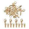MECCANIXITY Fold Over Cord End Caps Rose Gold 3mm OD with Crimp Covers Lobster Claw Clasps DIY Jewelry Making for Bracelets and Necklaces Crafting 20 Pcs view 1