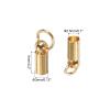MECCANIXITY Fold Over Cord End Caps Rose Gold 3mm OD with Crimp Covers Lobster Claw Clasps DIY Jewelry Making for Bracelets and Necklaces Crafting 20 Pcs view 2