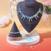 1080Pcs 4mm Glass Seed Beads Blue Crystal Pony Beads Rondelle Cat Eye Bead Japanese Seed Beads Beading Waist Beads Kit for Hair Waist Crafts Earring Necklace Jewelry Making view 3
