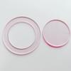 2.5'' Circle Acrylic Template, Two-part, for Cutting with 3/8" Seam Allowance (Pink) view 2