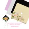 Ruimou Graduation Cap Decoration Set,12 Sheets Glitter Paper with Holes (Black, Silver, Pink, Gold), 4 Diamond Stickers,1 Round Adhesive Sticker for Graduation Cap DIY and Crafts view 4