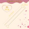 Floral Pick Card Holder 20Pcs Picture Holders for Centerpieces,Gold Place Card Holder Stick Clip for Flower Arrangement Metal Wire Photo Holder,Heart Shape Floral Picks for Wedding Birthday Party view 2