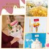 Floral Pick Card Holder 20Pcs Picture Holders for Centerpieces,Gold Place Card Holder Stick Clip for Flower Arrangement Metal Wire Photo Holder,Heart Shape Floral Picks for Wedding Birthday Party view 4