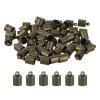 uxcell 50Pcs Leather Cord End Caps, 7mm OD Column Barrel Terminators for DIY Making Leather Bracelets Tassels, Bronze Tone view 1