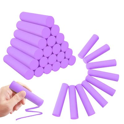 FELIZROCA 50 Pack Washable Sidewalk Chalks for Kids Non-Toxic Jumbo Chalk for Outdoor Art Play, Colored Chalk for Painting on Chalkboard, Blackboard and Playground (Purple)