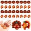 Cinnvoice 60 Pcs Turkey Charms Thanksgiving Turkey Craft Kit Resin Turkey for Thanksgiving Resin Flatback Craft Embellishment Hairpin Decoration Accessories for Thanksgiving DIY Craft Making view 1