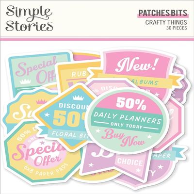 Crafty Things Bits & Pieces 30/Pkg-Patches