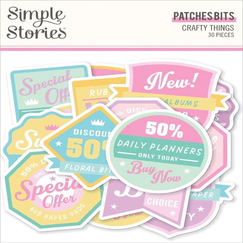 Crafty Things Bits & Pieces 30/Pkg-Patches