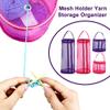 Yarn Bag, Knitting Bag for Small Projects, Crochet Bag Organizer for Travelling, Portable Mesh Knitting Bag Round Yarn Balls Organizer, Crochet Thread Sewing Accessories Yarn Storage (purple) view 3