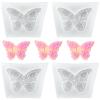 4 Pcs Flower Butterfly Silicone Molds Floral Epoxy Resin Molds 3D Butterfly Candle Molds Scented Plaster Soap Clay Wax Molds for DIY Crafts Candle Making view 1