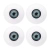 PATIKIL 30mm Doll Eyes,2 Pair Realistic Acrylic Eyes Plastic Half Eyeballs for Dolls Masks Halloween Props Art Craft, Blue Gray view 1