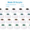 PATIKIL 30mm Doll Eyes,2 Pair Realistic Acrylic Eyes Plastic Half Eyeballs for Dolls Masks Halloween Props Art Craft, Blue Gray view 3