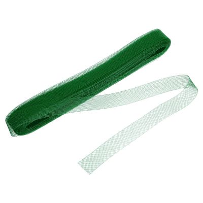uxcell 25 Yards 1 Inch Wide Polyester Horsehair Braid, 1 Roll Stiff Horsehair Braid for Polyester Boning Sewing Wedding Dance Dress Skirt Hat Trimming Accessories, Dark Green