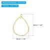 PATIKIL Open Bezels for Resin, 30 Pcs Alloy Hollow Double Hanging Water Drop Open Back Frame Pendants DIY for Necklace, Bracelet, Earring Making and Crafting, Gold Tone view 2