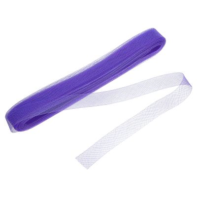 uxcell 25 Yards 1 Inch Wide Polyester Horsehair Braid, 1 Roll Stiff Horsehair Braid for Polyester Boning Sewing Wedding Dance Dress Skirt Hat Trimming Accessories, Violet