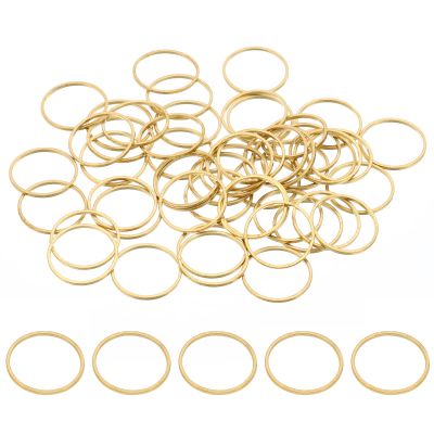 PATIKIL 15mm OD x 13.5mm ID Earring Beading Hoop, 50Pcs Solid Copper Beading Finding Ring