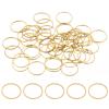 PATIKIL 15mm OD x 13.5mm ID Earring Beading Hoop, 50Pcs Solid Copper Beading Finding Ring view 1